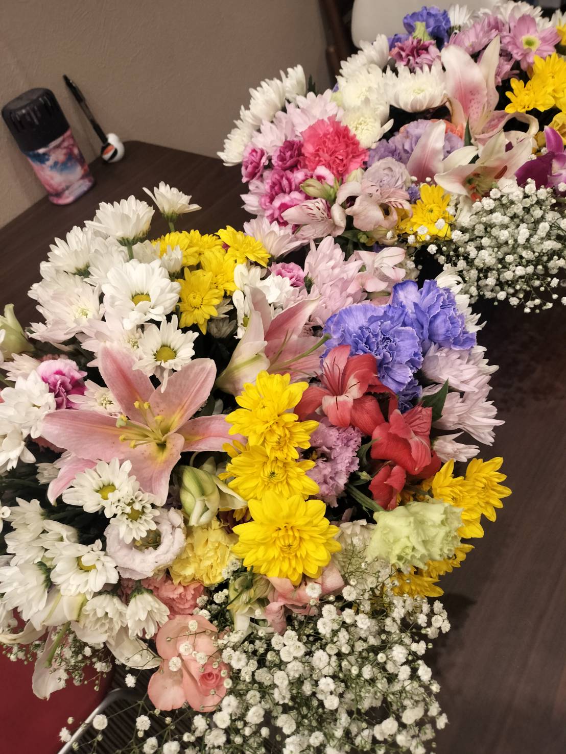 面会直葬のバスケット生花
