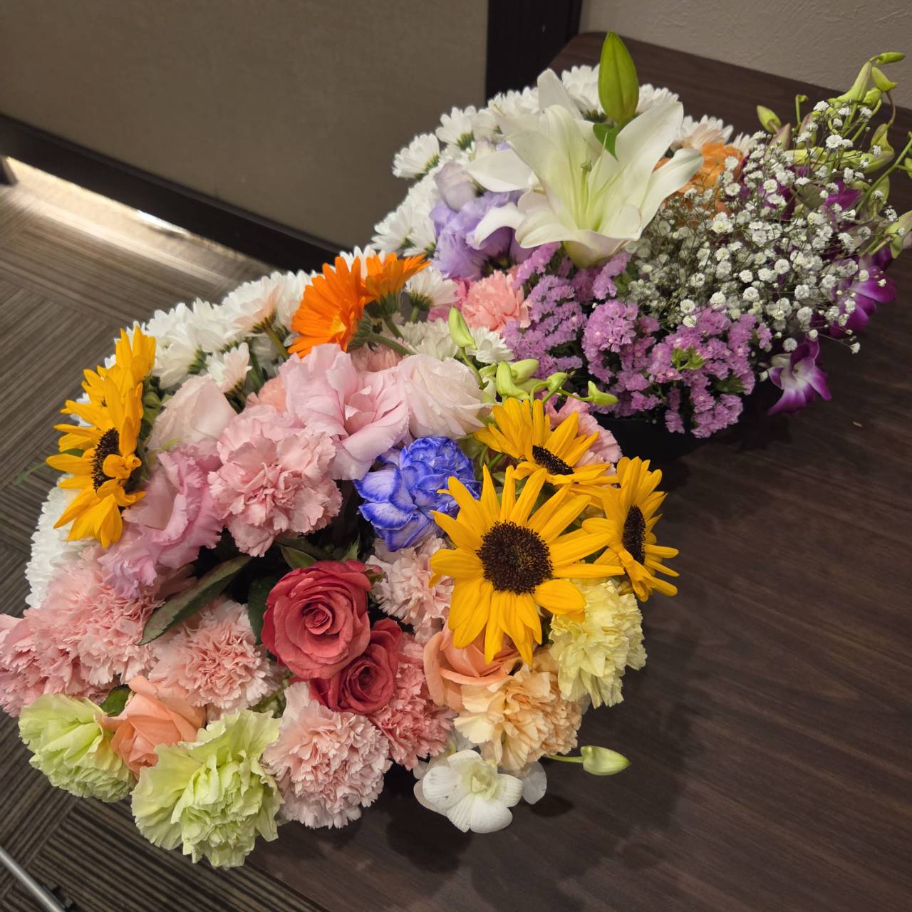 面会直葬のお別れ用バスケット生花